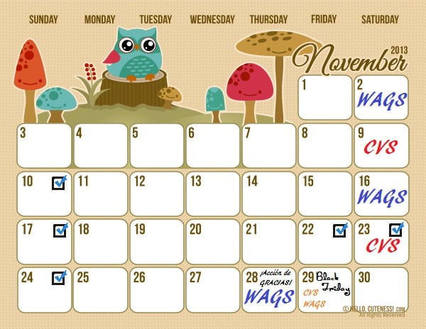 Calendario_Noviembre_Cuponeando_PR