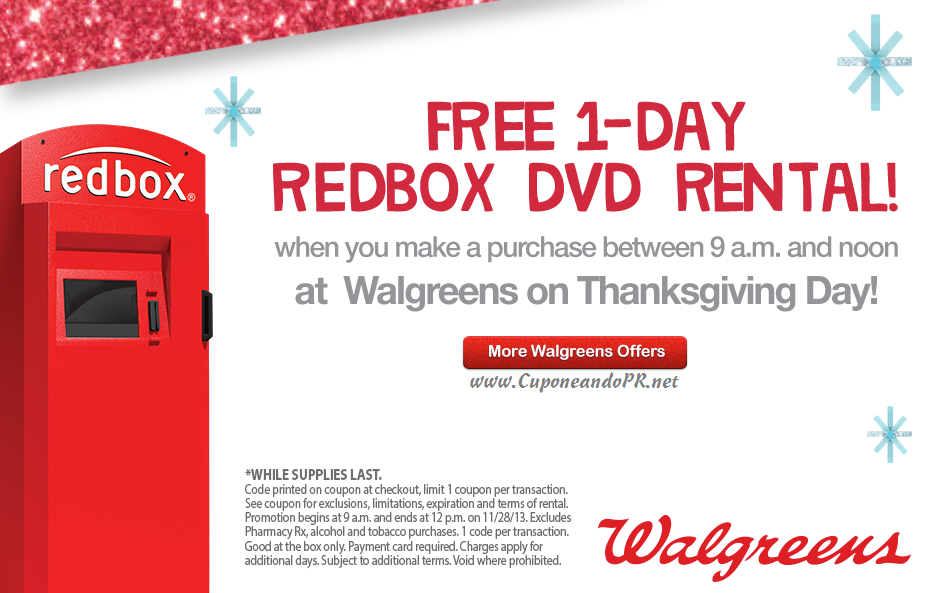 Peliculas Gratis RedBox Walgreens