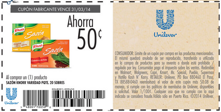 Cupón_Knorr_Unilever_Puerto_Rico