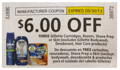 Gillette Coupon