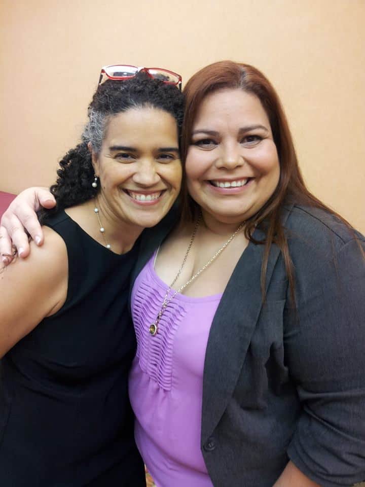 Edith Tapia junto a Ana Roca, fundadora de Latism