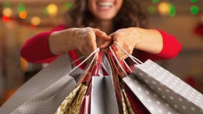 Compras navideñas siguiendo un presupuesto