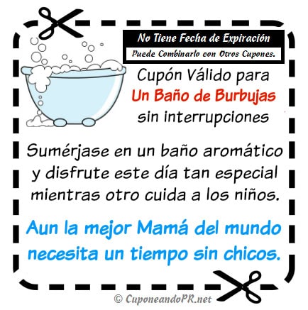 Cupón Baño - cupones personalizados CuponeandoPRnet