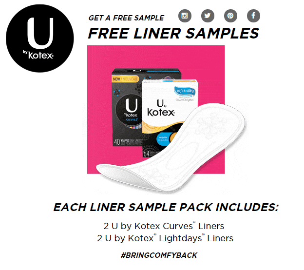 Kotex Liners Free Sample