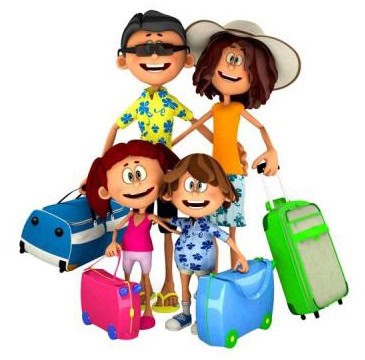 familia de vacaciones