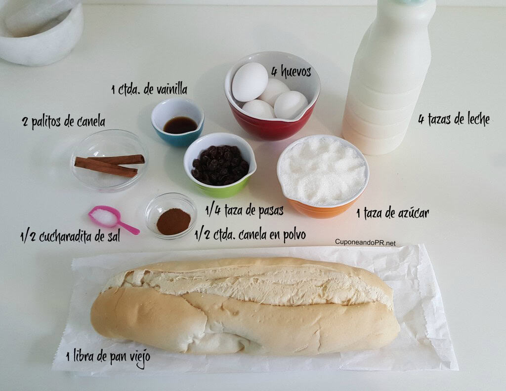 Ingredientes-budin-de-pan-y-lehe