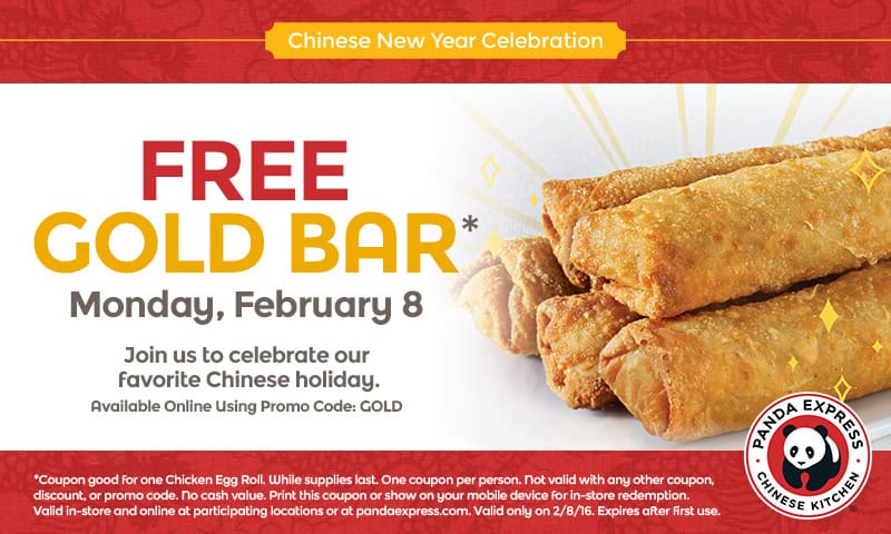 Egg Rolls GRATIS en Panda Express