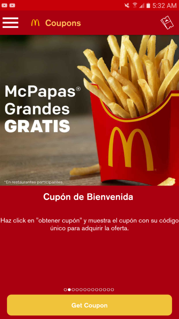 Papitas Gratis McDonald's
